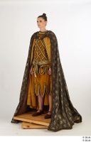  Photos Woman in Historical Dress 6 Medieval clothing brown dress cloak historical whole body 0007.jpg